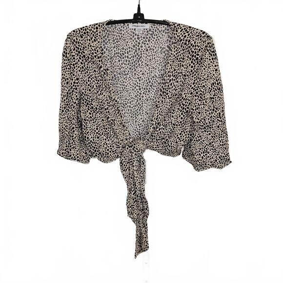 American Eagle Leopard Print Crop Top - Picture 1 of 6